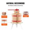 VEVOR Fruit Wine Press Manual Press for Wine Making 3.2 Gal/12L Wood Basket