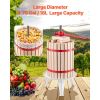 Fruit Wine Press Manual Press for Wine Making 4.75 Gal/18L Wood Basket