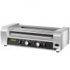 VEVOR Hot Dog Roller, 12 Hot Dog Capacity 5 Rollers, 750W Stainless Steel Cook Warmer Machine with Dual Temp Control, LED Light and Detachable Drip Tr