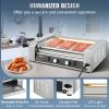 VEVOR Hot Dog Roller, 18 Hot Dog Capacity 7 Rollers, 1050W Stainless Steel Cook Warmer Machine with Dual Temp Control, LED Light and Detachable Drip T