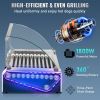 VEVOR Hot Dog Roller, 30 Hot Dog Capacity 11 Rollers, 1800W Stainless Steel Cook Warmer Machine w/ Cover & Dual Temp Control, LED Light & Detachable D