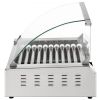 VEVOR Hot Dog Roller, 30 Hot Dog Capacity 11 Rollers, 1800W Stainless Steel Cook Warmer Machine w/ Cover & Dual Temp Control, LED Light & Detachable D