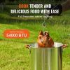 VEVOR Turkey Deep Fryer, 30-qt Turkey Fryer Boiler Steamer Cooker Set, Outdoor Aluminum Seafood Frying Pot, 54,000 BTU Burner Propane Gas Boiler, Incl