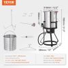 VEVOR Turkey Deep Fryer, 30-qt Turkey Fryer Boiler Steamer Cooker Set, Outdoor Aluminum Seafood Frying Pot, 54,000 BTU Burner Propane Gas Boiler, Incl