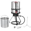 VEVOR Turkey Deep Fryer, 30-qt Turkey Fryer Boiler Steamer Cooker Set, Outdoor Aluminum Seafood Frying Pot, 54,000 BTU Burner Propane Gas Boiler, Incl