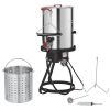 VEVOR Turkey Deep Fryer, 30-qt Turkey Fryer Boiler Steamer Cooker Set, Outdoor Aluminum Seafood Frying Pot, 54,000 BTU Burner Propane Gas Boiler, Incl