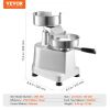 VEVOR Commercial Burger Patty Maker, 130mm/5inch Hamburger Beef Patty Maker, Heavy Duty Food-Grade Stainless Steel Bowl Burger Press Machine, Kitchen