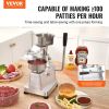 VEVOR Commercial Burger Patty Maker, 100mm/4inch Hamburger Beef Patty Maker, Heavy Duty Food-Grade Stainless Steel Bowl Burger Press Machine, Kitchen