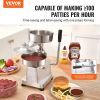 VEVOR Commercial Burger Patty Maker, 150mm/6inch Hamburger Beef Patty Maker, Heavy Duty Food-Grade Stainless Steel Bowl Burger Press Machine, Kitchen