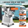 VEVOR Commercial Burger Patty Maker, Hamburger Beef Patty Maker with 3 Convertible Mold(4/5/6-inch), Heavy Duty Stainless Steel Burger Press Machine,