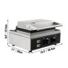 VEVOR Commercial Rectangle Waffle Maker 10pcs Nonstick Electric Waffle Maker Machine Stainless Steel 110V Temperature and Time Control Heart Waffle Ma
