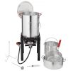 VEVOR Turkey Deep Fryer, 30-qt Turkey & 10-qt Fish Steamer Cooker Set, Outdoor Aluminum Seafood Frying Pot, 54,000 BTU Burner Propane Gas Boiler, Incl