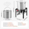 100 Qt Seafood Boiling Kit with Strainer Outdoor Crab Crawfish Cooking Pot