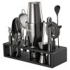 Cocktail Shaker Set 13 Pcs Bartender Kit Stainless Steel Bar Tool Set Gunmetal