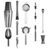 Cocktail Shaker Set 13 Pcs Bartender Kit Stainless Steel Bar Tool Set Gunmetal