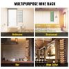 VEVOR Wall Mounted Wine Rack, 12x2 Bottles Wine Holder Towel Rack, Black Steel Vertical Wine Rack, Modern Decorative Wall Mounted Wine Bottle Holder,