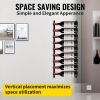 VEVOR Wall Mounted Wine Rack, 9 Bottles Wine Holder Towel Rack, Black Steel Vertical Wine Rack, Modern Decorative Wall Mounted Wine Bottle Holder, For