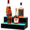 VEVOR LED Lighted Liquor Bottle Display Shelf, 16-inch LED Bar Shelves for Liquor, 2-Step Lighted Liquor Bottle Shelf for Home/Commercial Bar, Acrylic