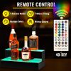 VEVOR LED Lighted Liquor Bottle Display Shelf, 16-inch LED Bar Shelves for Liquor, 2-Step Lighted Liquor Bottle Shelf for Home/Commercial Bar, Acrylic