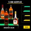 VEVOR LED Lighted Liquor Bottle Display Shelf, 16-inch LED Bar Shelves for Liquor, 2-Step Lighted Liquor Bottle Shelf for Home/Commercial Bar, Acrylic
