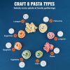 VEVOR Electric Pasta Maker, 150W Automatic Noodle Maker Machine with 8 Pasta Shapes, 4 Intelligent Modes, 500g Flour Capacity Pasta Maker Machine with
