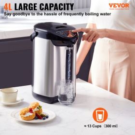 VEVOR Hot Water Dispenser, Adjustable 4 Temperatures Water Boiler and Warmer, 304 Stainless Steel Countertop Water Heater, 3-Way Dispense for Tea, Cof