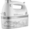VEVOR Electric Hand Mixer, 5-Speed, 250 Watt Portable Electric Handheld Mixer, with Turbo Boost Beaters Dough Hooks Whisk Storage Case, Baking Supplie