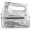 VEVOR Electric Hand Mixer, 5-Speed, 250 Watt Portable Electric Handheld Mixer, with Turbo Boost Beaters Dough Hooks Whisk Storage Case, Baking Supplie
