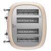 VEVOR Brushed Stainless Steel Toaster, 4 Slice, 1650W 1.5'' Extra Wide Slots Toaster with Removable Crumb Tray 5 Browning Levels, Cancel Defrost and B