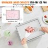VEVOR Fried Ice Cream Roll Machine, 19.3" x 14.9" Stir-Fried Ice Cream Pan, Stainless Steel Rolled Ice Cream Maker with Compressor and 2 Scrapers, for