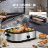 VEVOR Electric Roaster Oven, 22 QT Turkey Roaster Oven with Self-Basting Lid, 1450W Roaster Oven with Defrost & Warm Function, Adjustable Temp, Remova