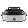 VEVOR Electric Roaster Oven, 22 QT Turkey Roaster Oven with Self-Basting Lid, 1450W Roaster Oven with Defrost & Warm Function, Adjustable Temp, Remova