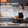 VEVOR Electric Roaster Oven, 24 QT Turkey Roaster Oven with Self-Basting Lid, 1450W Roaster Oven with Defrost & Warm Function, Adjustable Temp, Remova