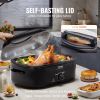 VEVOR Electric Roaster Oven, 24 QT Turkey Roaster Oven with Self-Basting Lid, 1450W Roaster Oven with Defrost & Warm Function, Adjustable Temp, Remova