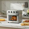 VEVOR 7-IN-1 Air Fryer Toaster Oven, 18L Convection Oven, 1700W Stainless Steel Toaster Ovens Countertop Combo with Grill, Pizza Pan, Gloves, 6 Slices