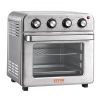 VEVOR 7-IN-1 Air Fryer Toaster Oven, 18L Convection Oven, 1700W Stainless Steel Toaster Ovens Countertop Combo with Grill, Pizza Pan, Gloves, 6 Slices