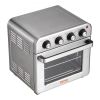 VEVOR 7-IN-1 Air Fryer Toaster Oven, 18L Convection Oven, 1700W Stainless Steel Toaster Ovens Countertop Combo with Grill, Pizza Pan, Gloves, 6 Slices