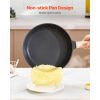 19 Piece Pots and Pans Set Granite Nonstick Kitchen Cookware Induction Black