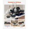 19 Piece Pots and Pans Set Granite Nonstick Kitchen Cookware Induction Black