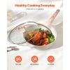 19 Piece Pots and Pans Set Granite Nonstick Kitchen Cookware Induction White