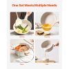 19 Piece Pots and Pans Set Granite Nonstick Kitchen Cookware Induction White