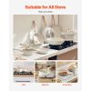 19 Piece Pots and Pans Set Granite Nonstick Kitchen Cookware Induction White