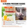 VEVOR Fruit Wine Press, 3.2 Gallon/12L, Solid Wood Basket with 6 Blocks, Manual Juice Maker, Cider Apple Grape Tincture Vegetables Honey Olive Oil Mak