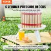VEVOR Fruit Wine Press, 1.6 Gallon/6L, Solid Wood Basket with 6 Blocks, Manual Juice Maker, Cider Apple Grape Tincture Vegetables Honey Olive Oil Maki