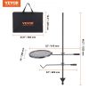 VEVOR Swivel Campfire Grill, Fire Pit Grill Grate over Fire Pits, Heavy Duty Steel Grill Grates, 360° Adjustable Open Fire Outdoor Cooking Equipment,