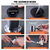 VEVOR Kegerator Tower Kit, Single Tap Beer Conversion Kit, Stainless Steel Keg Beer Tower Dispenser with Dual Gauge CGA320 Regulator & D-System Keg Co