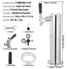 VEVOR Kegerator Tower Kit, Single Tap Beer Conversion Kit, Stainless Steel Keg Beer Tower Dispenser with Dual Gauge CGA320 Regulator & D-System Keg Co