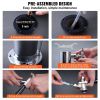 VEVOR Single Faucet Draft Beer Tower Dispenser, Stainless Steel Keg Beer Tower, Kegerator Tower Kit with Pre-Assembled Tubing and Self-Closing Faucet