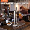 VEVOR Kegerator Tower Kit, Dual Taps Beer Conversion Kit, Stainless Steel Keg Beer Tower Dispenser with Dual Gauge CGA320 Regulator & D-System Keg Cou