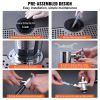 VEVOR Kegerator Tower Kit, Dual Taps Beer Conversion Kit, Stainless Steel Keg Beer Tower Dispenser with Dual Gauge CGA320 Regulator & D-System Keg Cou